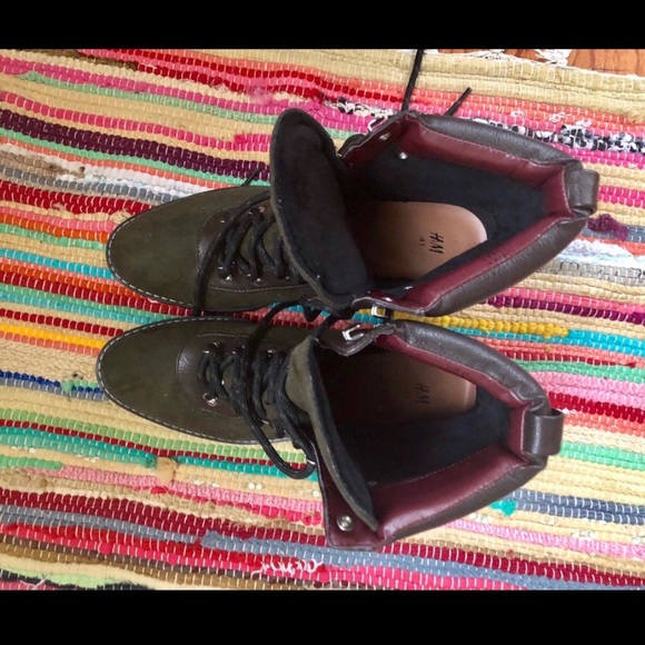 H&M Stylish Boots Green Size 9.5 - Picture 5 of 7